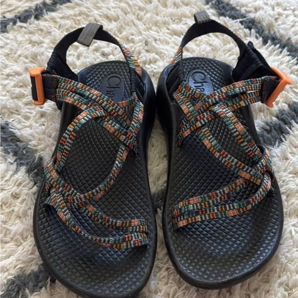 Chaco Black and Multicolor Strappy Sandals